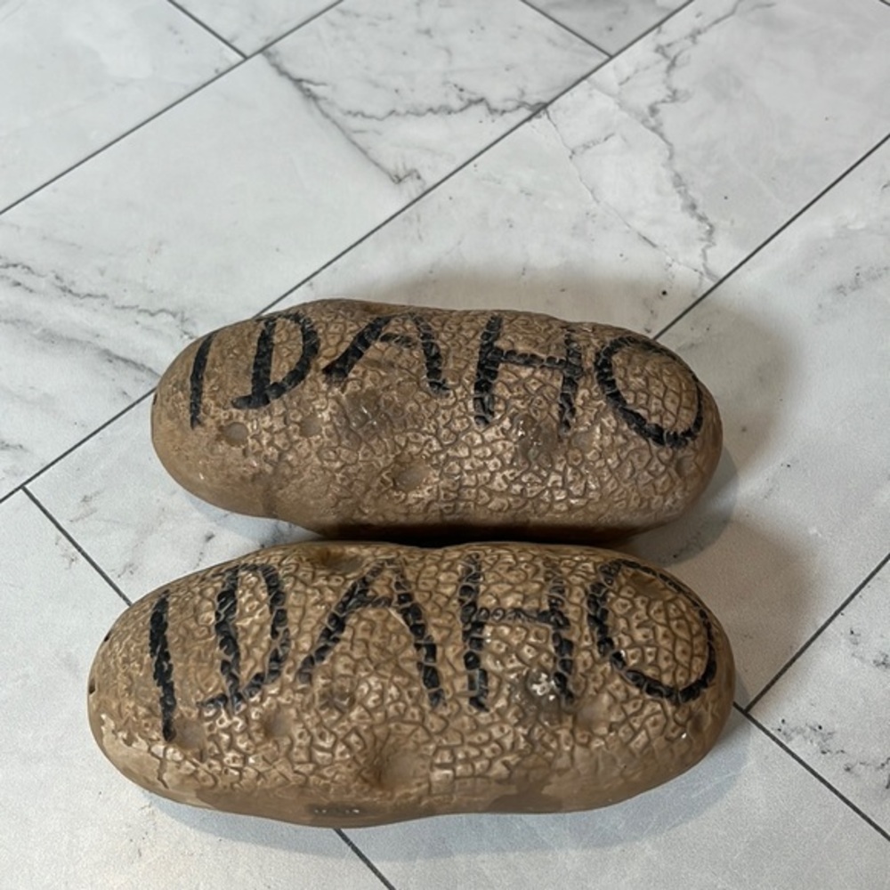 Vintage Set of Salt and Pepper Shakers Idaho Potato Ceramic Japan